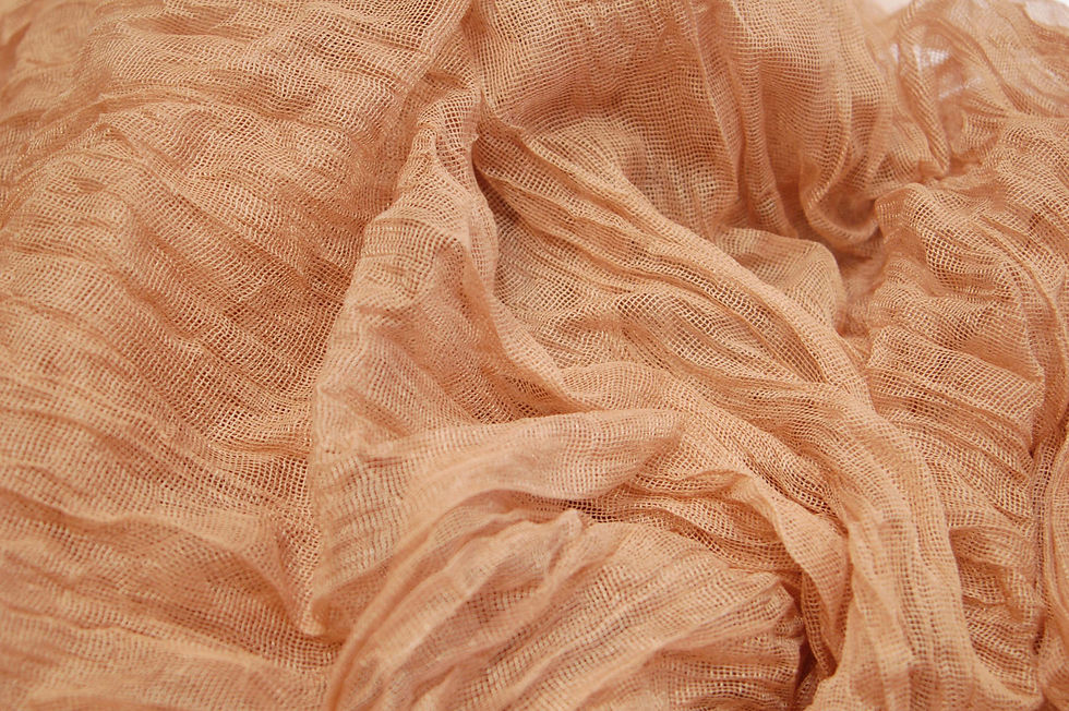 Visillo arrugado rosa palo