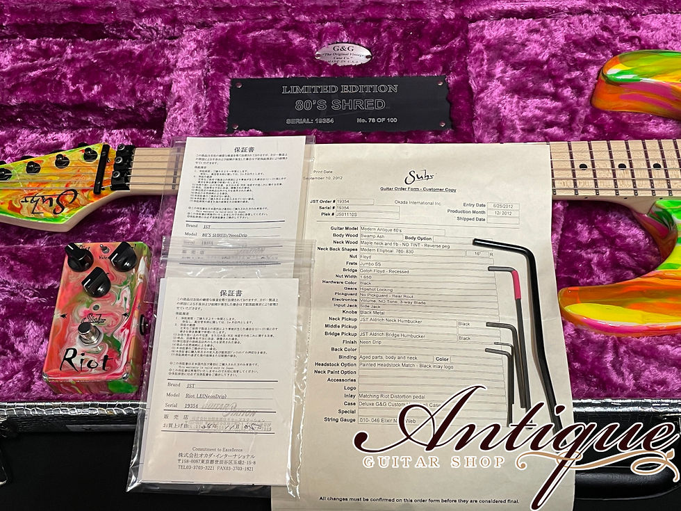 サムネイル： Suhr（正規輸入品）2012 Limited Edition Modern Antique 80's Shred Neon Drip Aged 1st #78