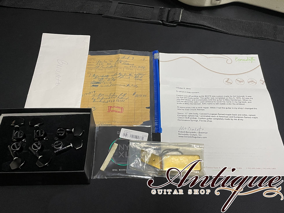 サムネイル： Benedetto Guitars Custom Cremona 17inch Thin Body 1978年製 Walnut Burst