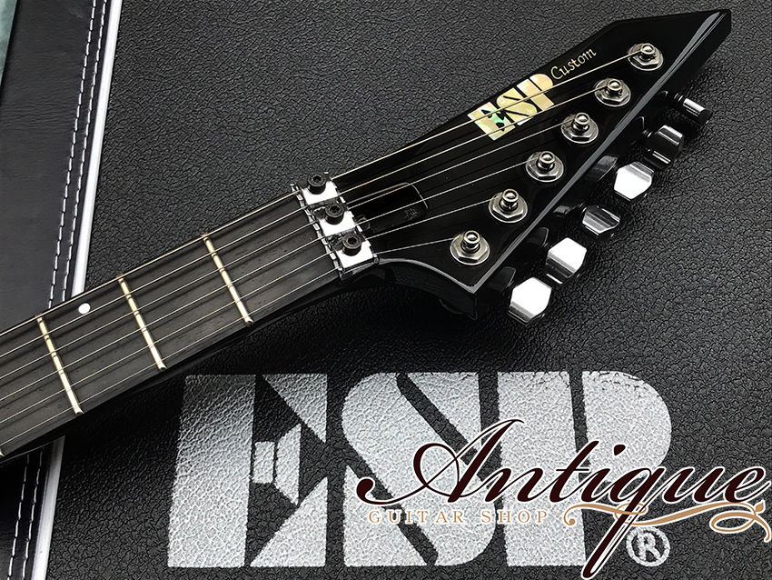サムネイル： ESP Custom Order Les Paul Model Black w/ Reverse Head & Floyd Rose 3.6kg EX++Con