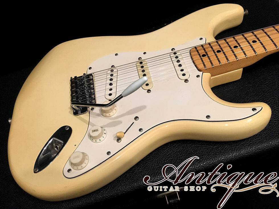 サムネイル： Fender Stratocaster 1973-74年製 Olympic White Maple Neck w/Staggered PU EX+++