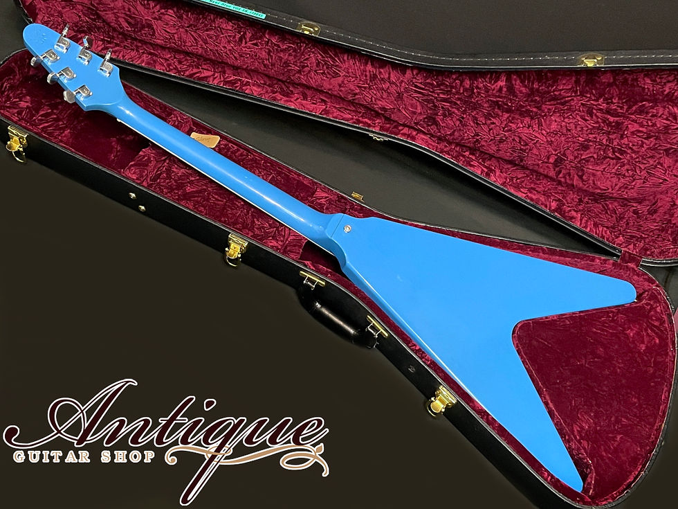 サムネイル： Gibson Custom Shop IKEBE Order 70's Flying V 2017 Maui Blue w/ Large Head