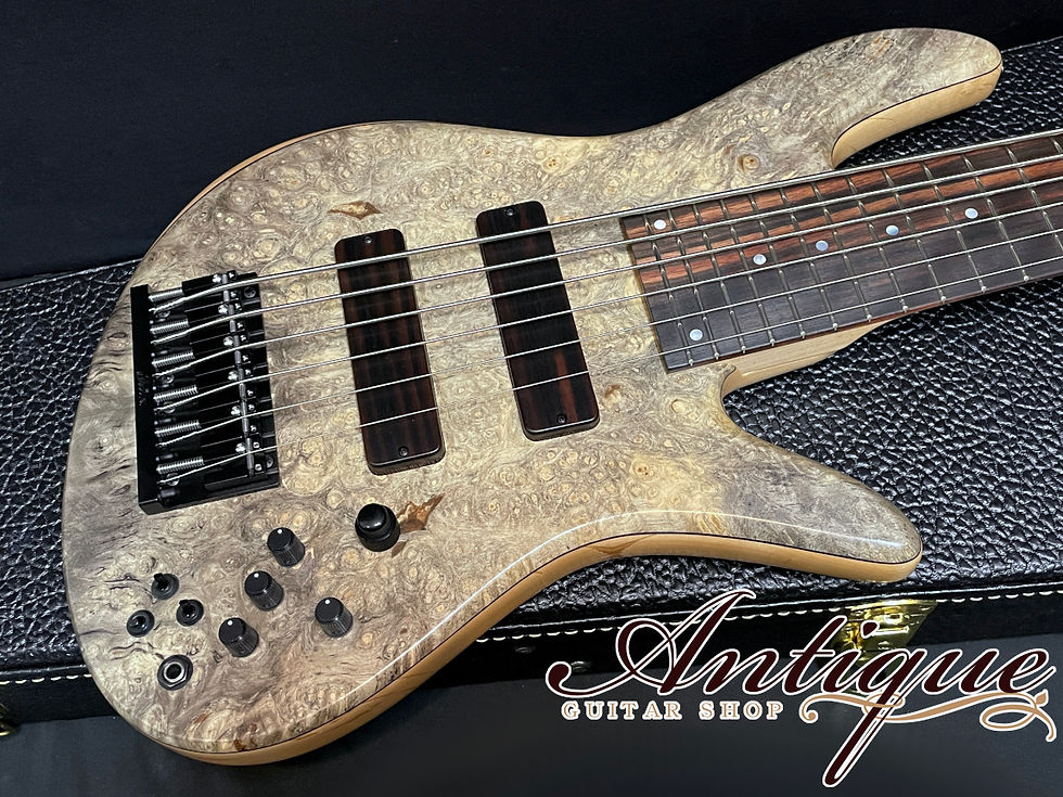 サムネイル： Fodera Emperor Bolt-on 6st Custom Buckeye Burl Top /Macassar Ebony "Near-Mint"