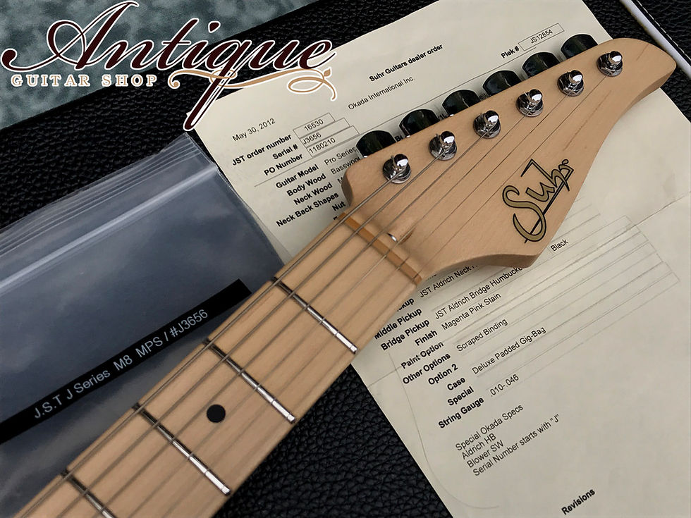 サムネイル： Suhr Modern J-Select Pro Series M8 Magenta Pink Stain ‘12年製 3.3kg Dead Stock