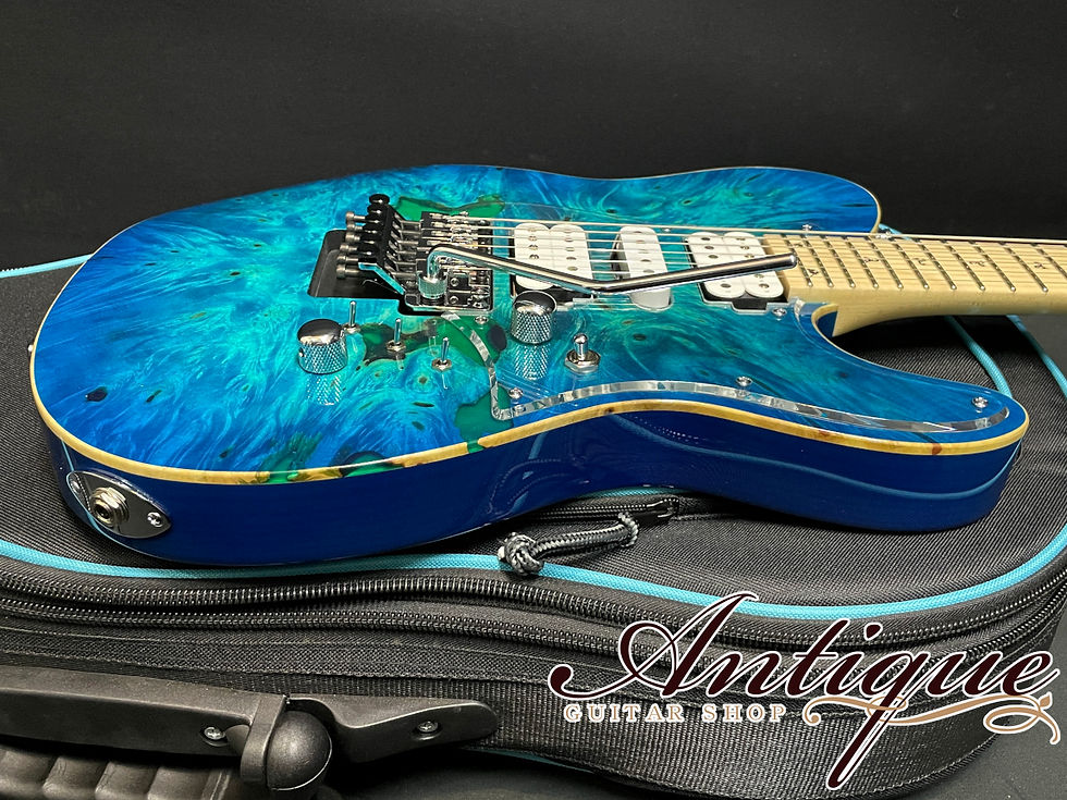 サムネイル： G-Life Guitars Cross Edge Burl Top 2022 Bora Bora Ocean Burst "Perfect Mint"