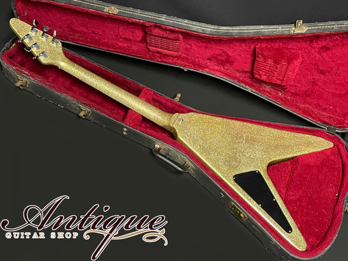 Gibson Flying V 1984年製 Gold Sparkle Refin. w/ Corvette Mod. 3.52