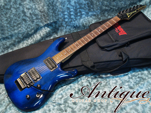 Ibanez JS-1000 Burnt Transparent Blue w/Trem Setter 3.2kg “Fujigen 