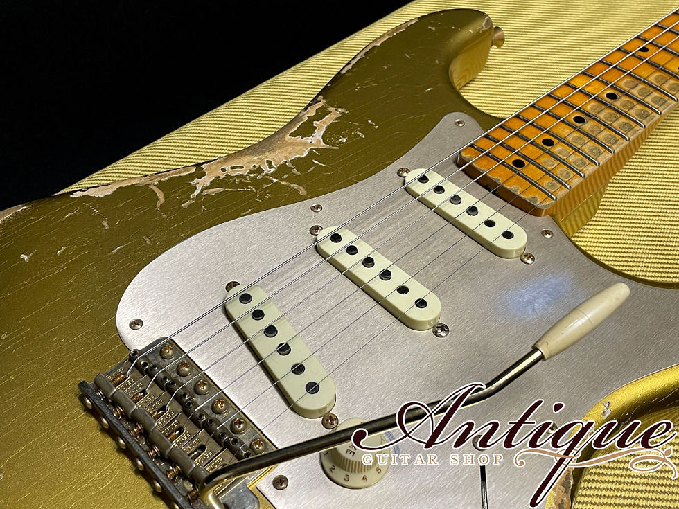 サムネイル： Fender Custom Shop 1956 Stratocaster Aged Aztec Gold Heavy Relic w/ LD-HWPU