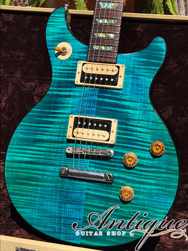 Gibson Custom Shop Tak Matsumoto DC Standard Flame Top Aqua Blue
