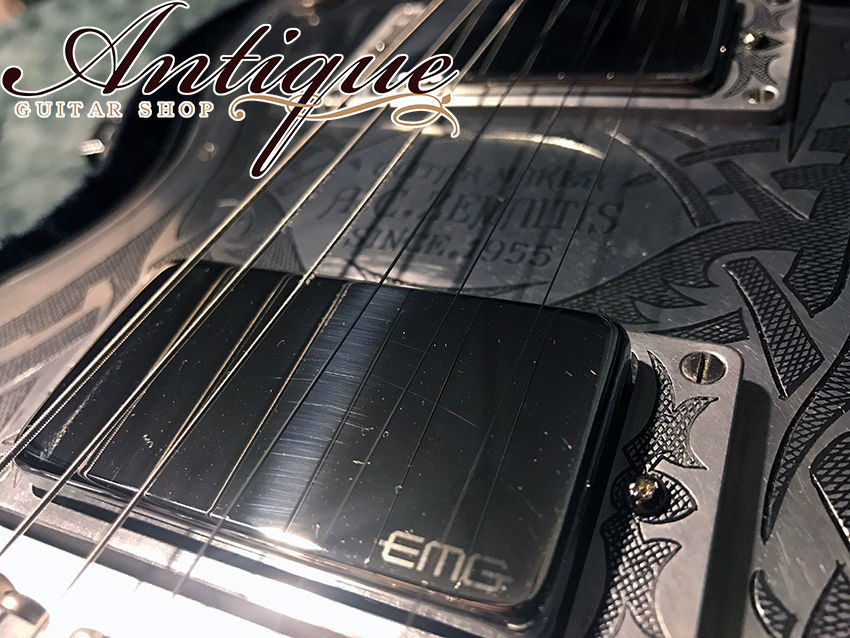 サムネイル： Zemaitis S22MT LTD Tribal Tattoo 2 Black w/ EMG TONY'S COLLECTION EX+++ Conditio