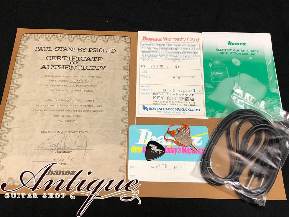 サムネイル： Ibanez PS-10 LTD 1995年製 Black Pearl Paul Stanley Signature Limited Iceman