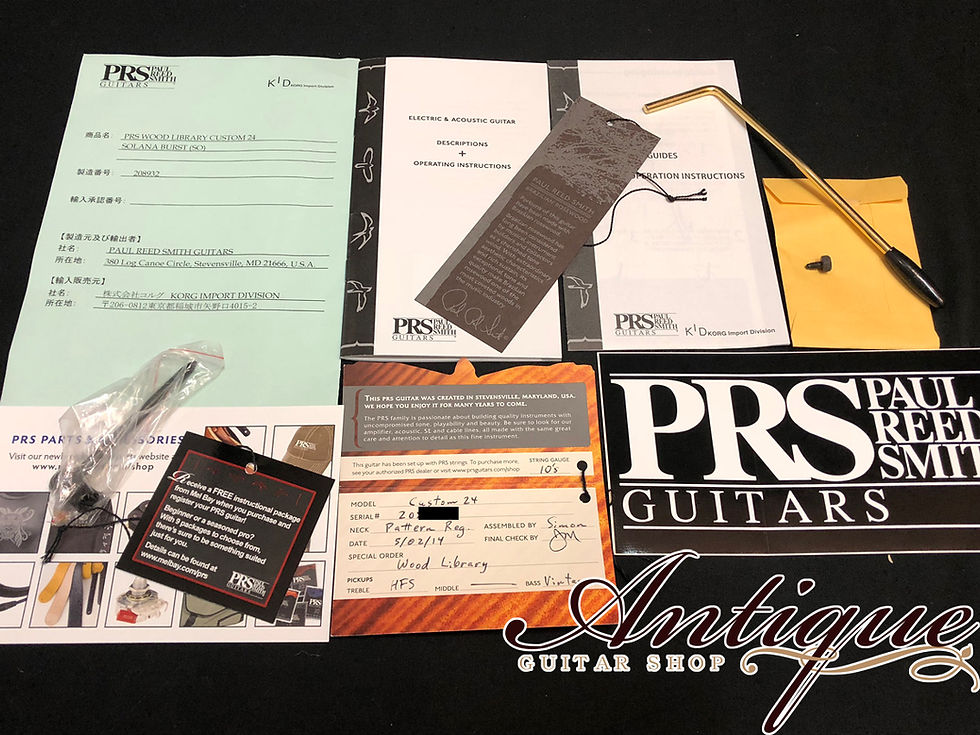 サムネイル： Paul Reed Smith Wood Library Custom 24 ‘14年製 Solana Burst 1P Quilt Top