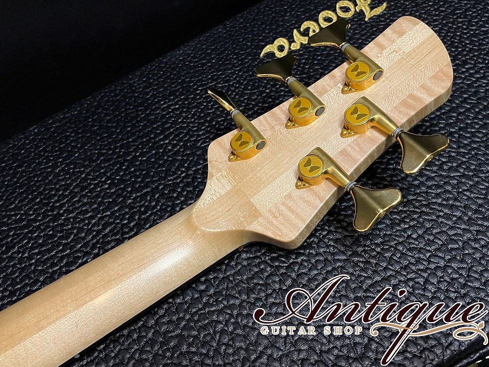 サムネイル： Fodera Emperor Deluxe 5st Buckeye Burl Top / Ebony FB/ Gold HW / Matching PU Cov