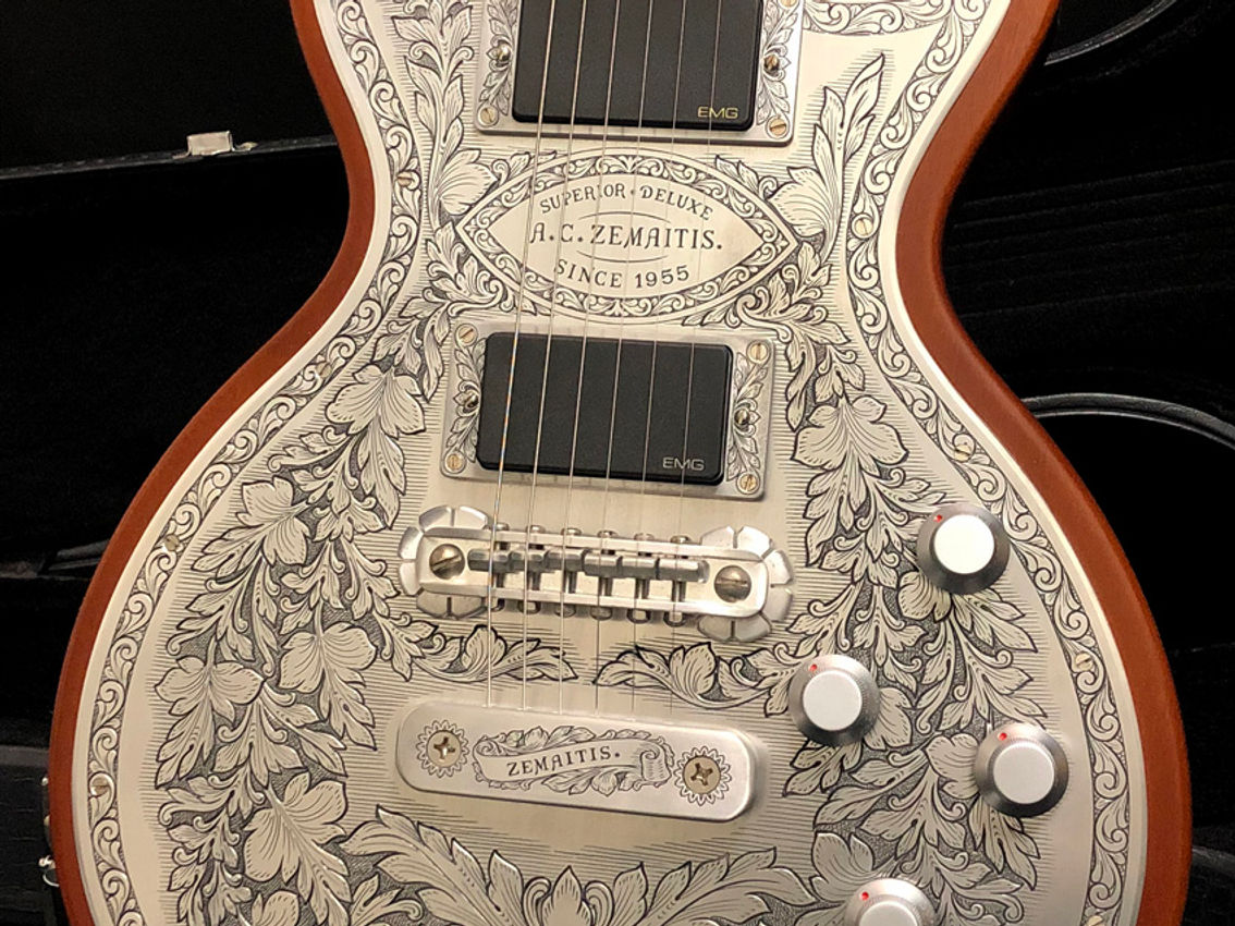 ギター Zemaitis s22mt EMG limited custom Zemaitis Series S22MT EMG Limited '12年製 Leaf Scroll Engrave