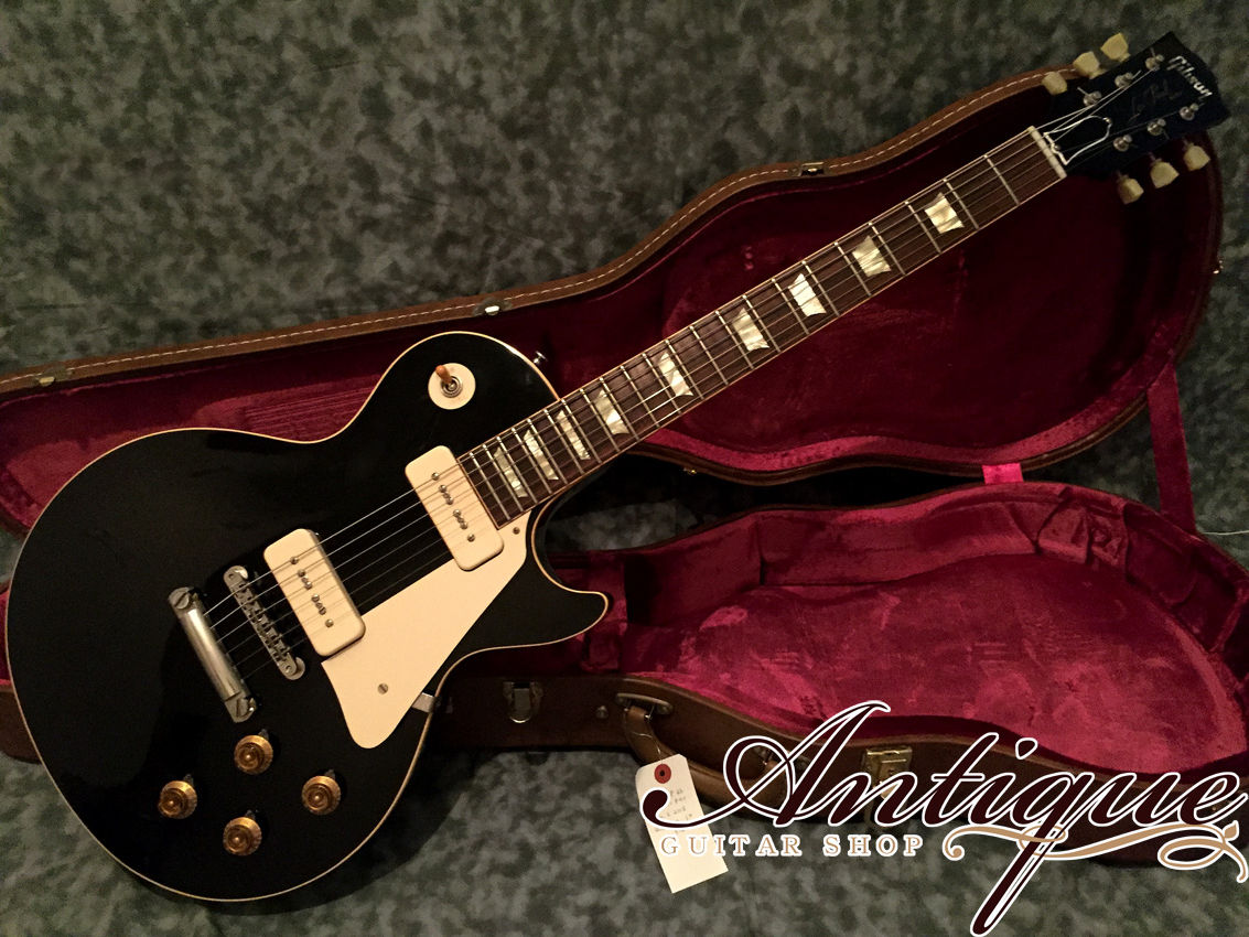 ギター Gibson LP Standard Ebony Black Gibson Custom Shop Historic Collection 1956 Les Paul Standard VOS