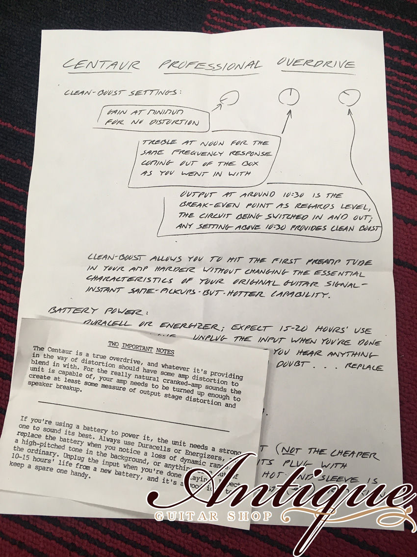 サムネイル： KLON Centaur Professional Over Drive Gold & Picture 1997年製 Full-Original