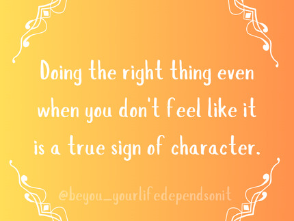 A True Sign of Character