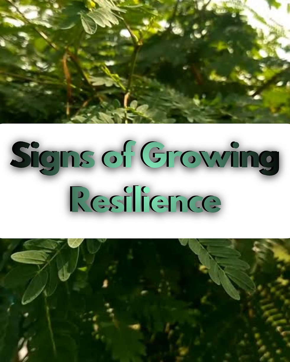 Signs of Growing Resilience