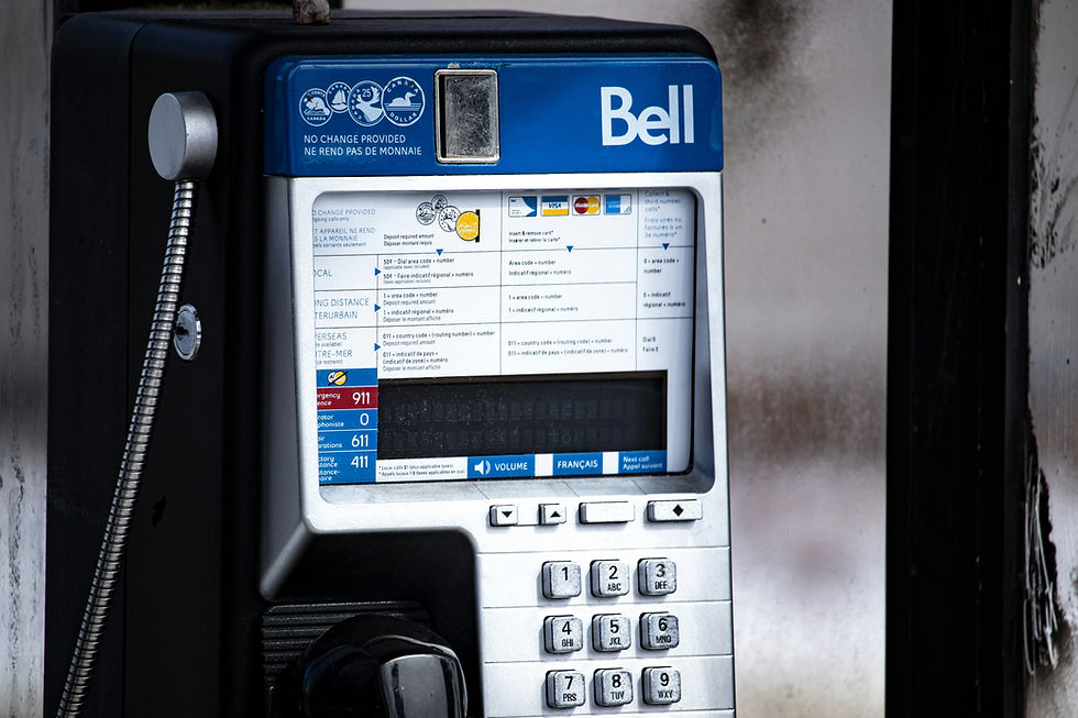 A Bell payphone, a relic of life before smartphones and the era when phone calls were the default.