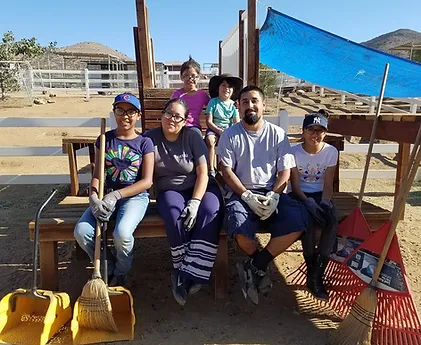 Saving Grace Animal Sanctuary 4 Family Volunteers Together at Saving Grace Animal Sanctuary