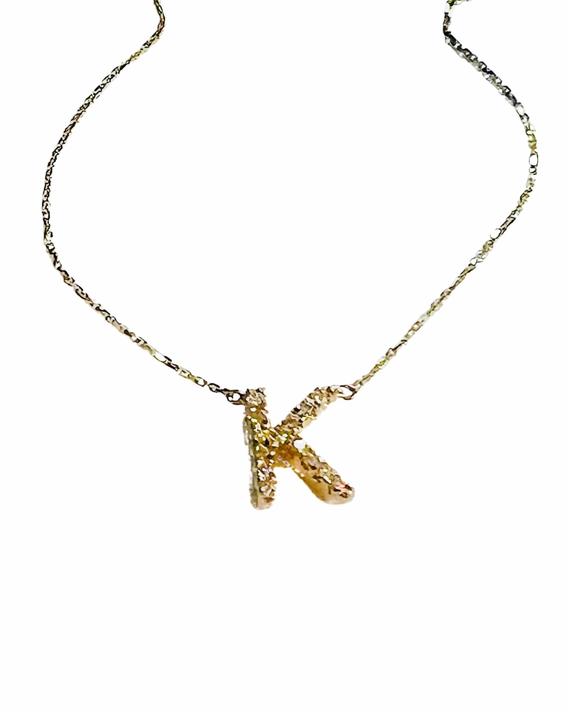 Gold "K" Necklace