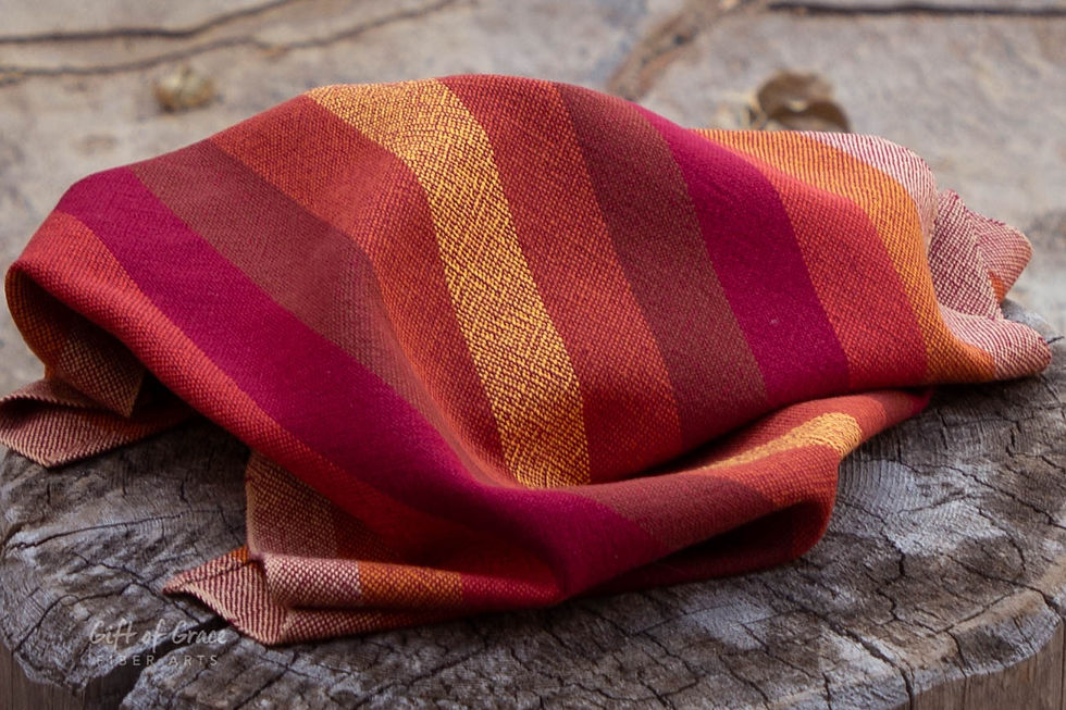 Handwoven Cotton Kitchen Towel "Gathering" #2