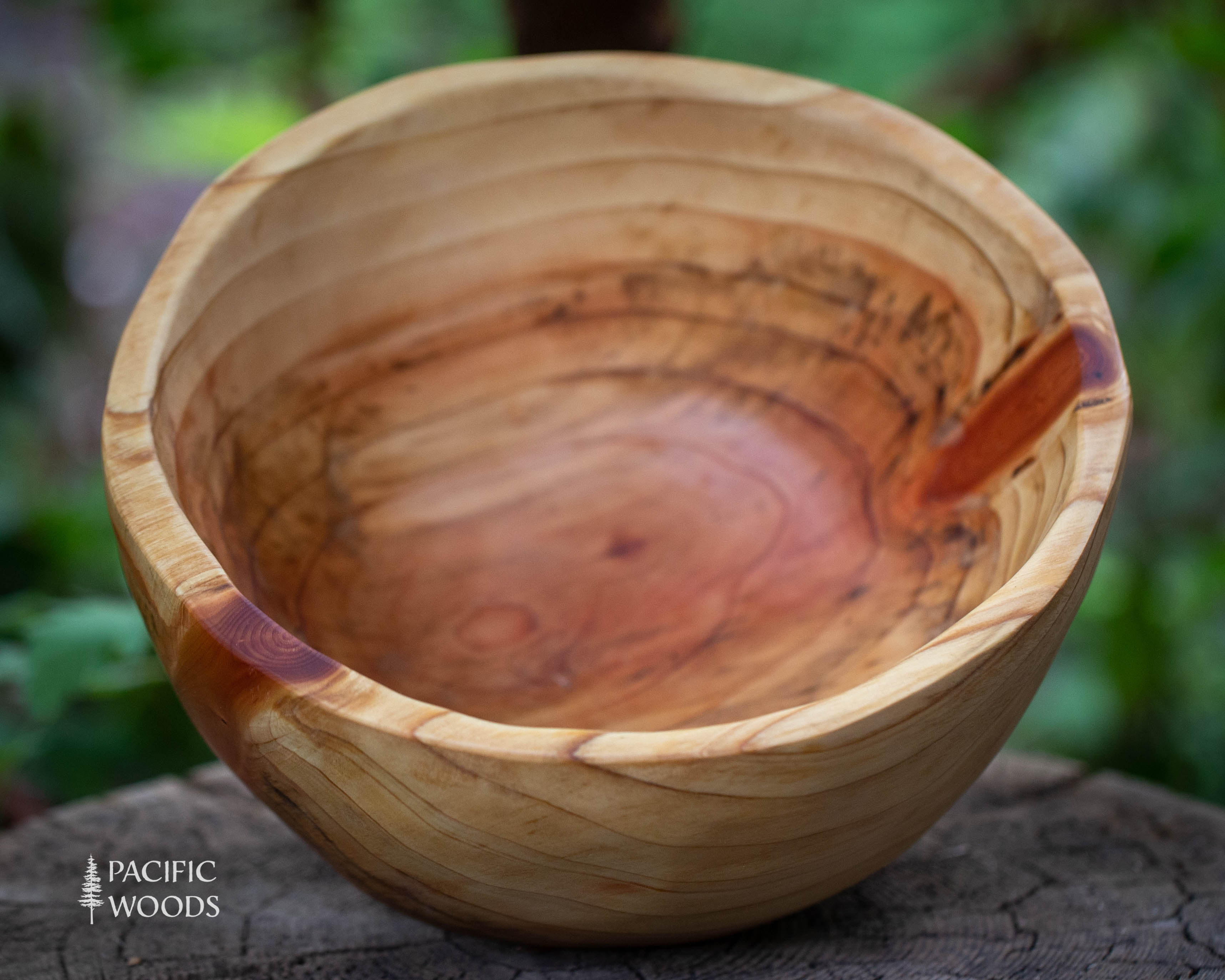 Rustic Redwood Handcarved Bowl (#3)