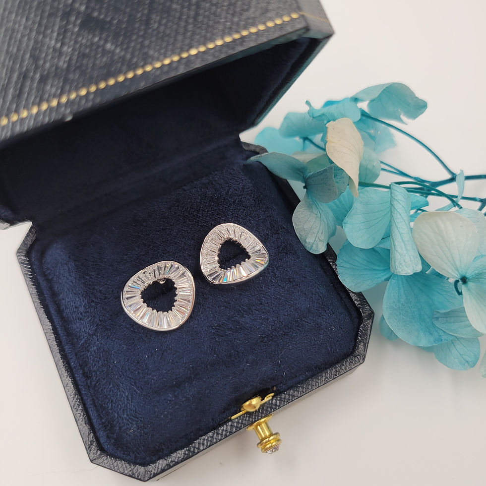 ME125 - 1.8 Carat Baguette cut Moissanite earrings- 1.8梯方莫桑石耳環