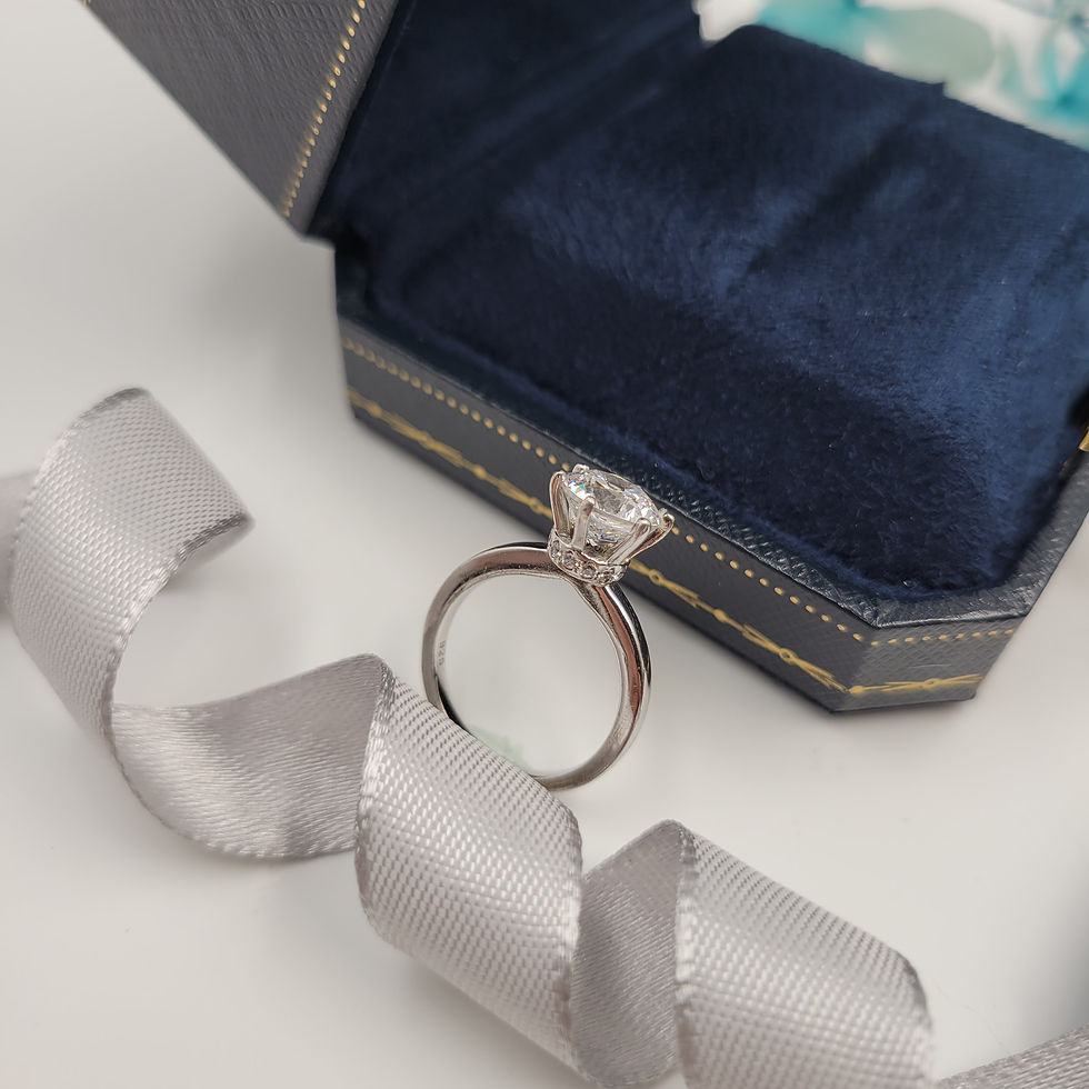 Thumbnail: MR81 - 2 Carat Round Cut Moissanite Solitaire - 2卡圓形莫桑石戒指