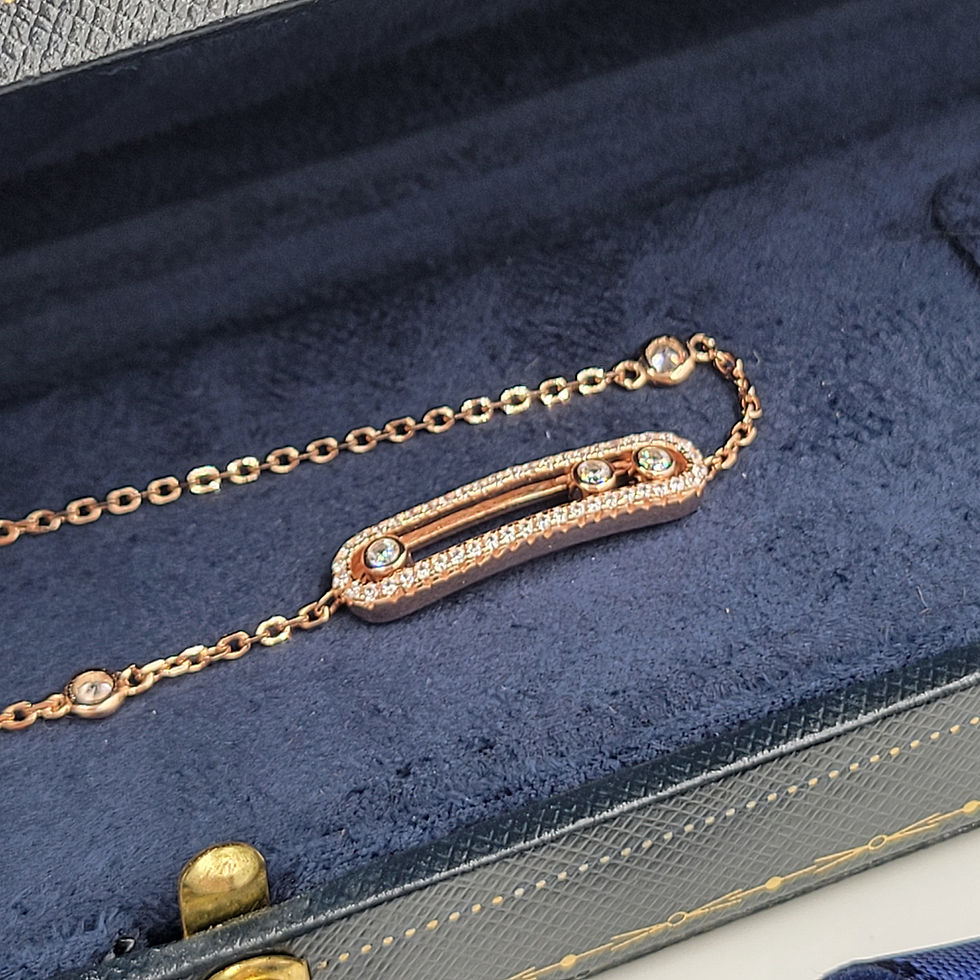 Thumbnail: MB12 -0.80 Carat Moissanite Movable Stones Bracelets - 80份莫桑石可郁動手鏈