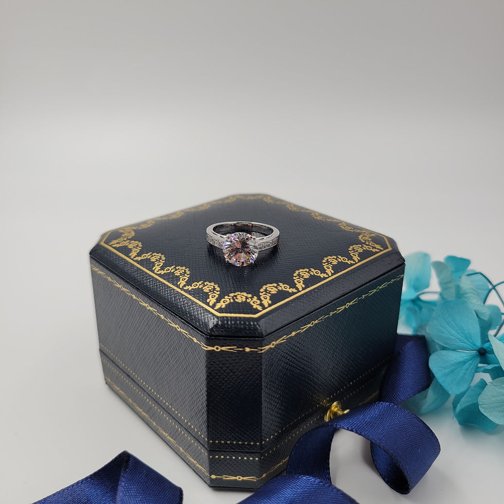 Thumbnail: MR85 - 2 Carat Round Cut Moissanite Ring - 2卡圓形莫桑石戒指
