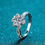 Thumbnail: MR206- 1 Carat Round Cut Moissanite Vintage Flower Ring - 1卡圓形復古花托￼莫桑石戒指