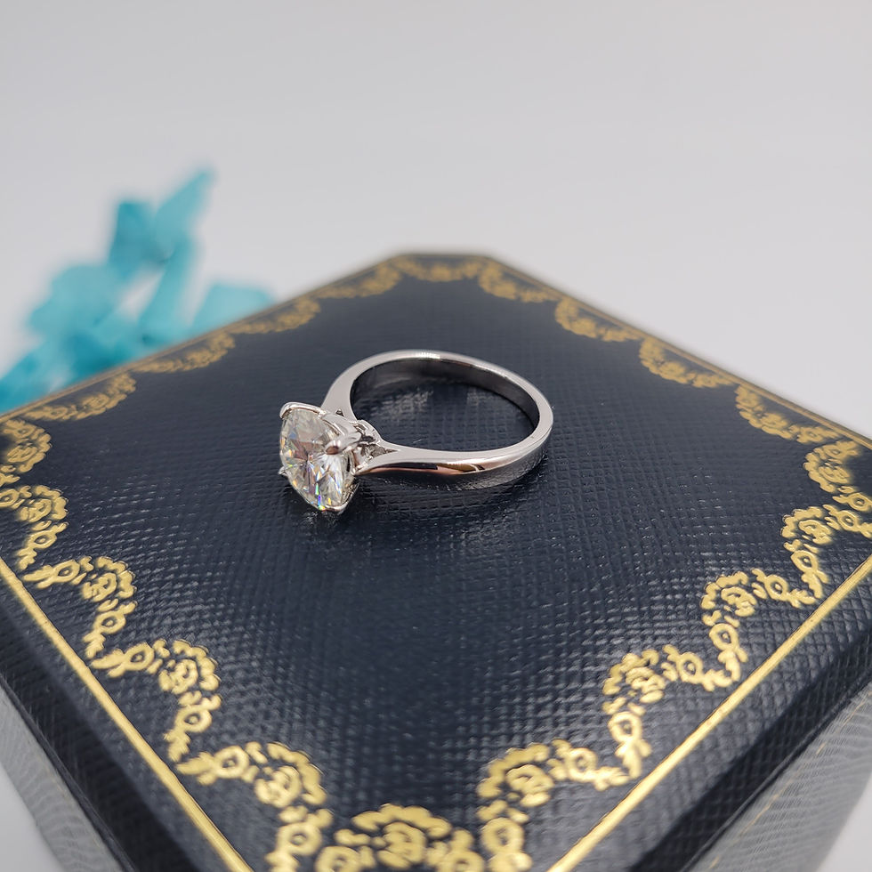 Thumbnail: MR234 - 2 Carat Round Cut 4-prong Moissanite Solitaire - 2卡圓形莫桑石戒指