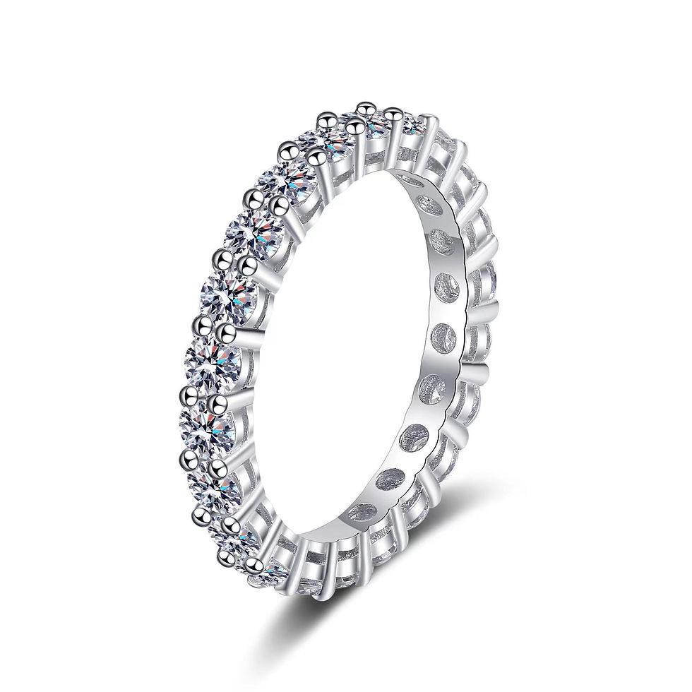 MR271 - Round Cut Moissanite Eternity Band - 圓形莫桑石永恆戒