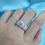 Thumbnail: MR149 - 1 Carat Round Cut Moissanite Men's Pave Ring-1卡形莫桑石男裝伴碎鑽戒