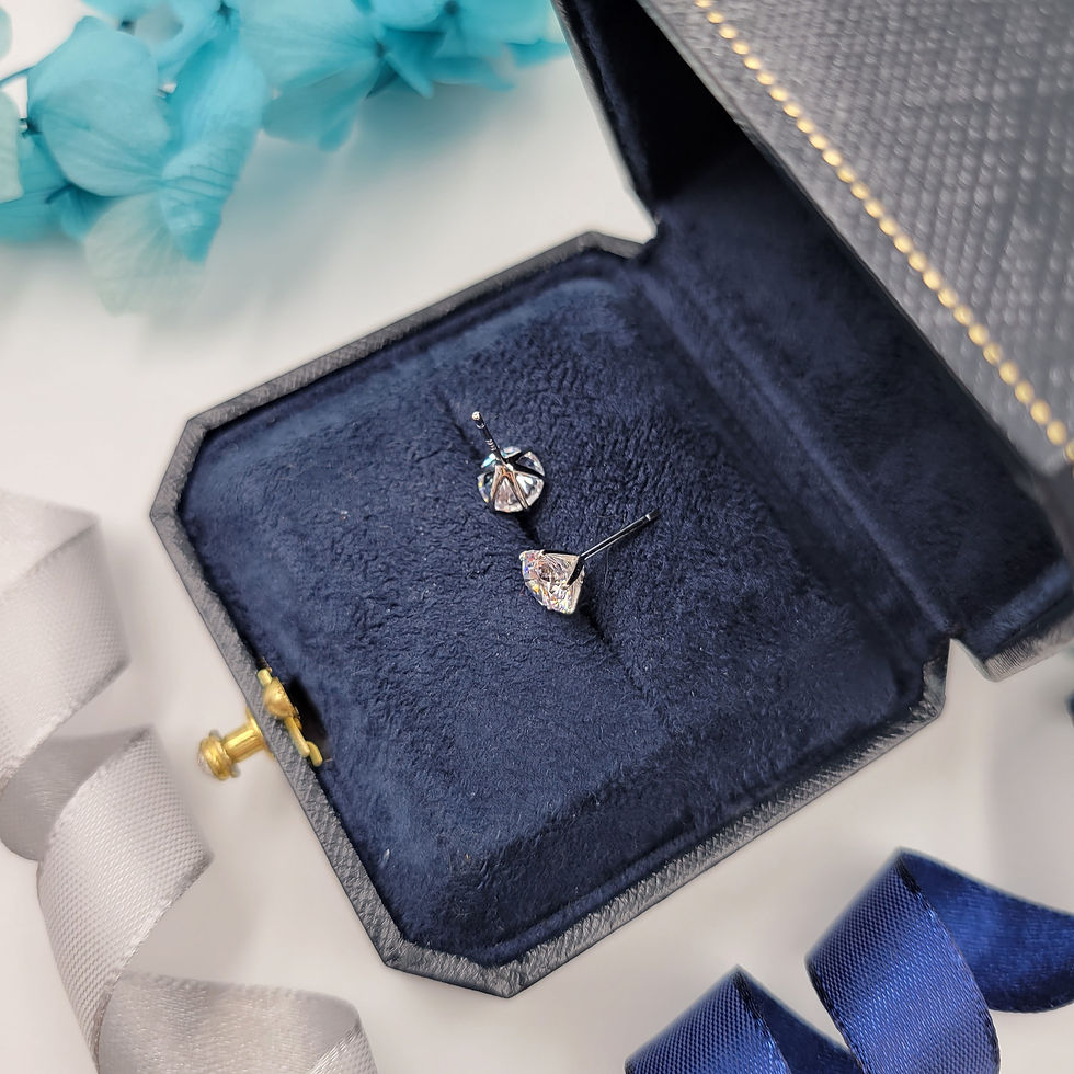 Thumbnail: ME145 - 2.4 Carat Round Cut Moissanite Stud Earrings - 2.4卡圓形莫桑石耳釘