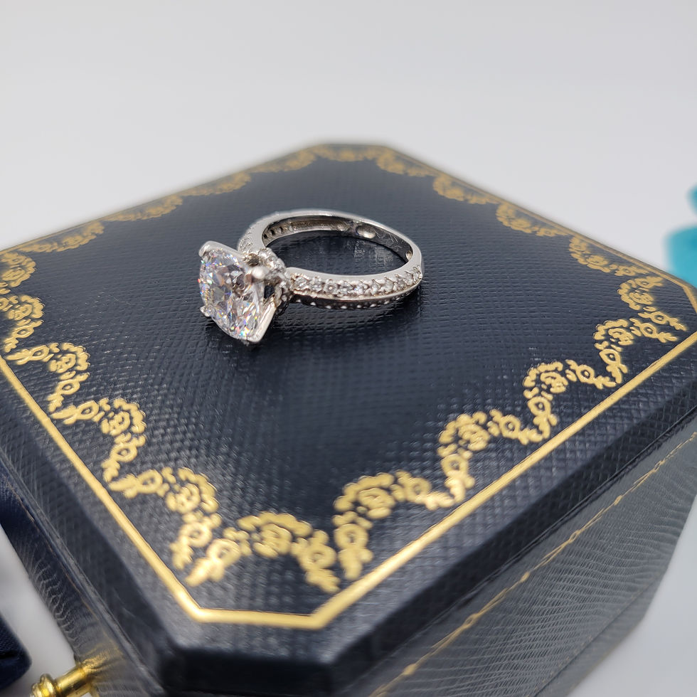Thumbnail: MR270 - 2.5 Carat Round Cut Moissanite Micro-pave Ring - 2.5卡圓形莫桑石伴碎鑽戒
