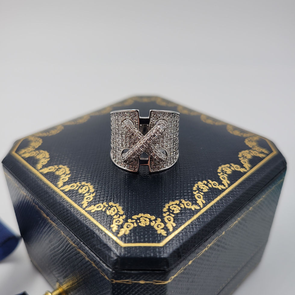 Thumbnail: MR241 - Moissanite Crossed Ring - 莫桑石交叉戒指