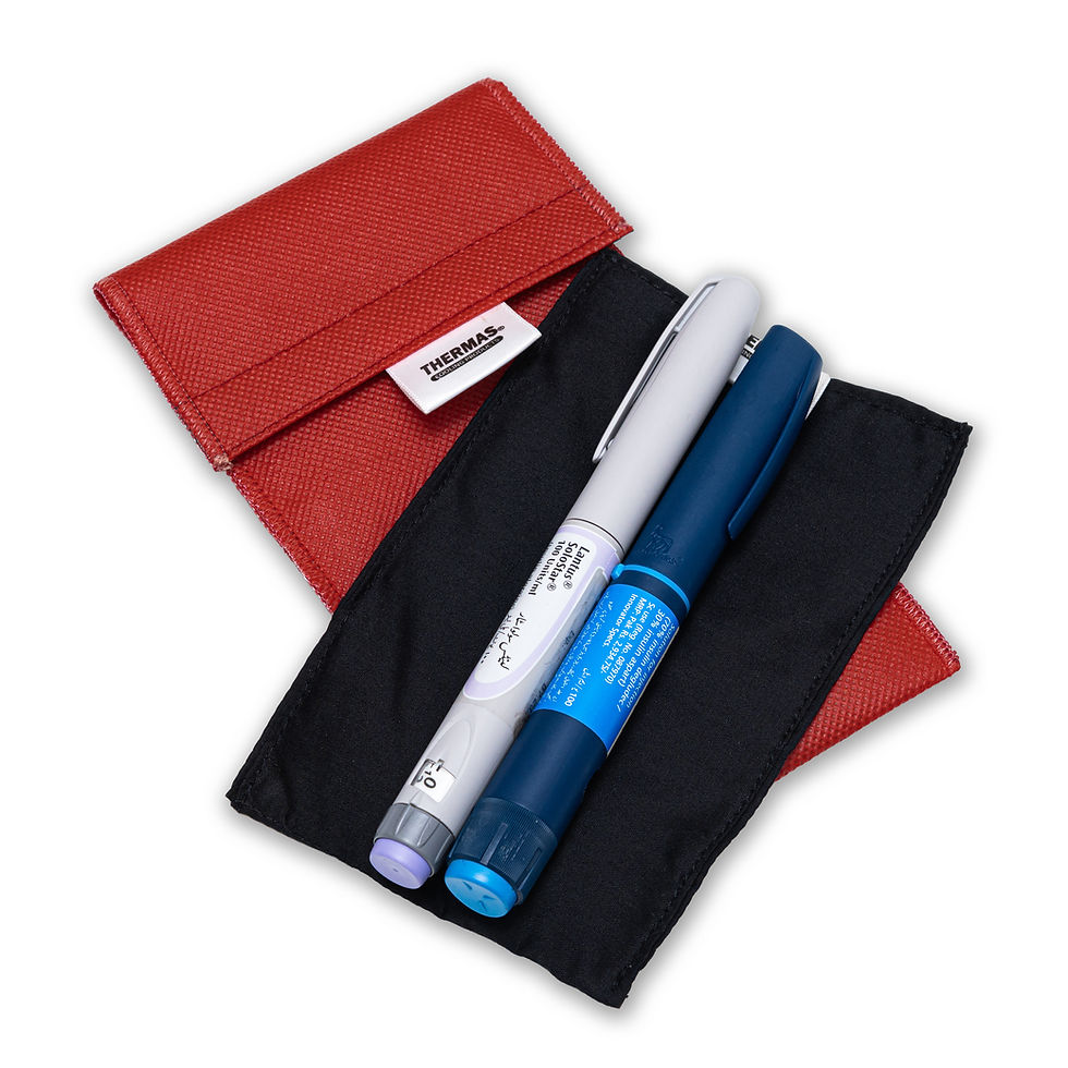 Thumbnail: Red Color Pouch For 2 Pens of Insulin Pens