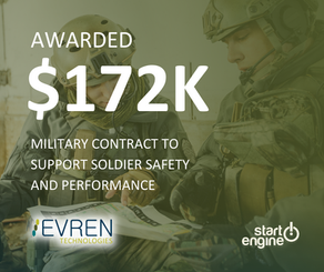 Evren Technologies Awarded $172K Military Contract to Support Soldier Safety and Performance