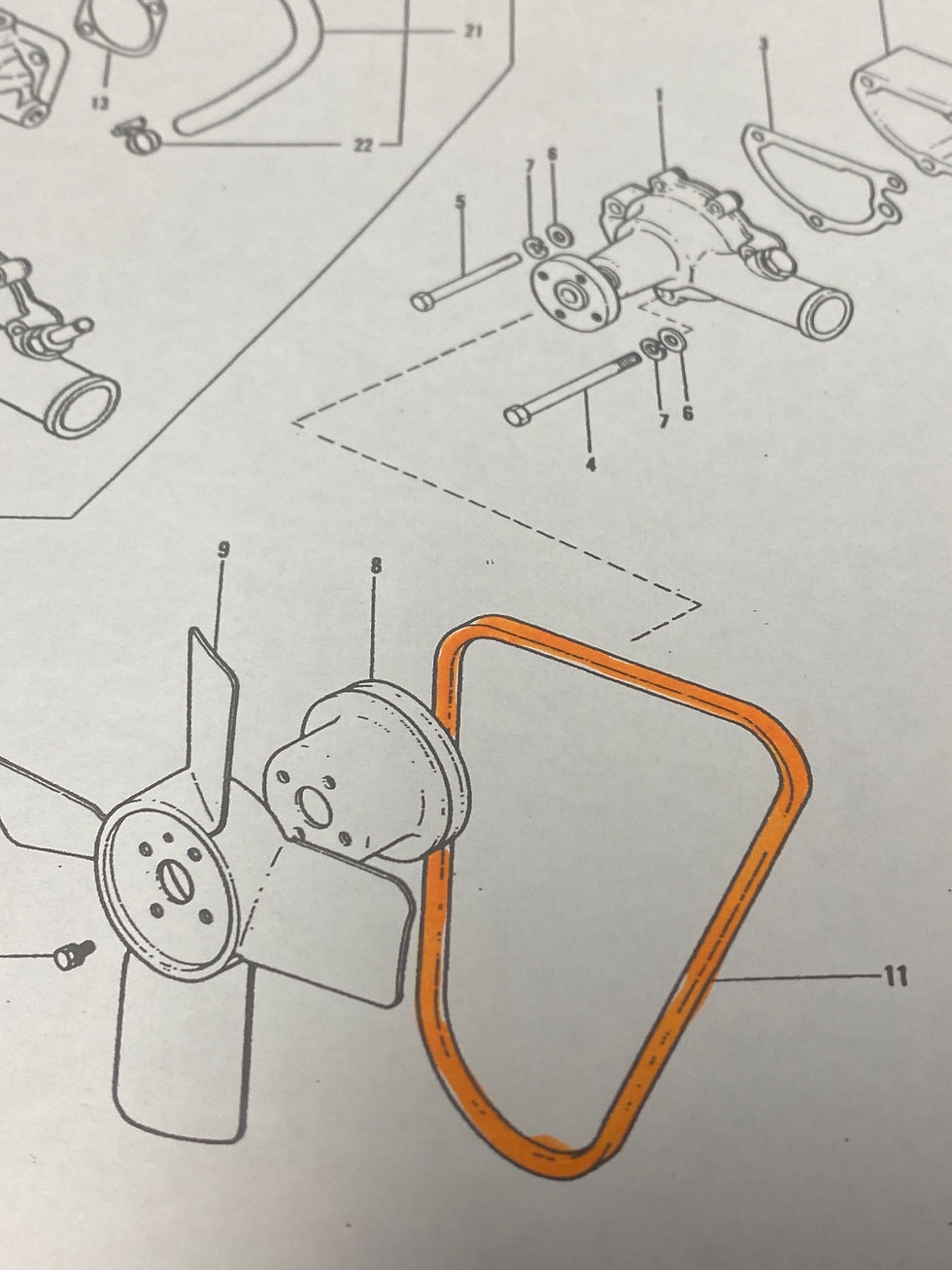 187-5813 Bolens Iseki Fan Belt