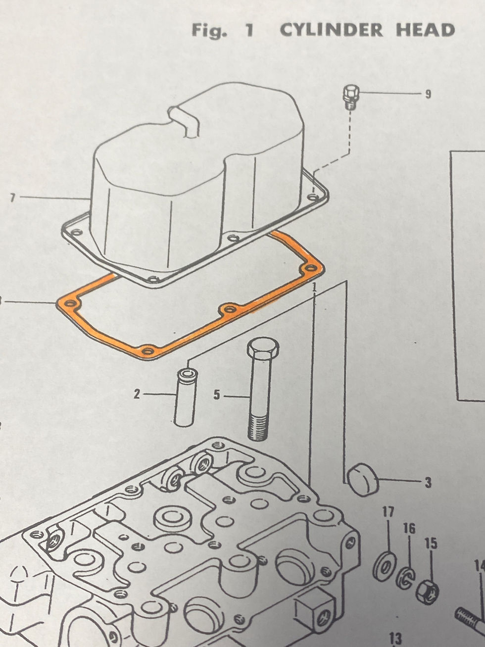 187-5615 Bolens Valve Cover Gasket