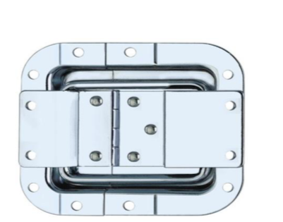 Bisagra mediana de tope con plato cromo