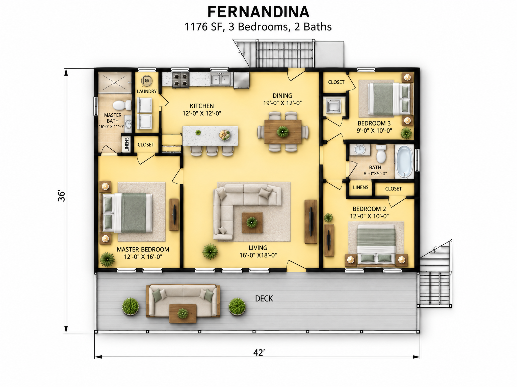 The Fernandina floor plan by Quality Family Homes