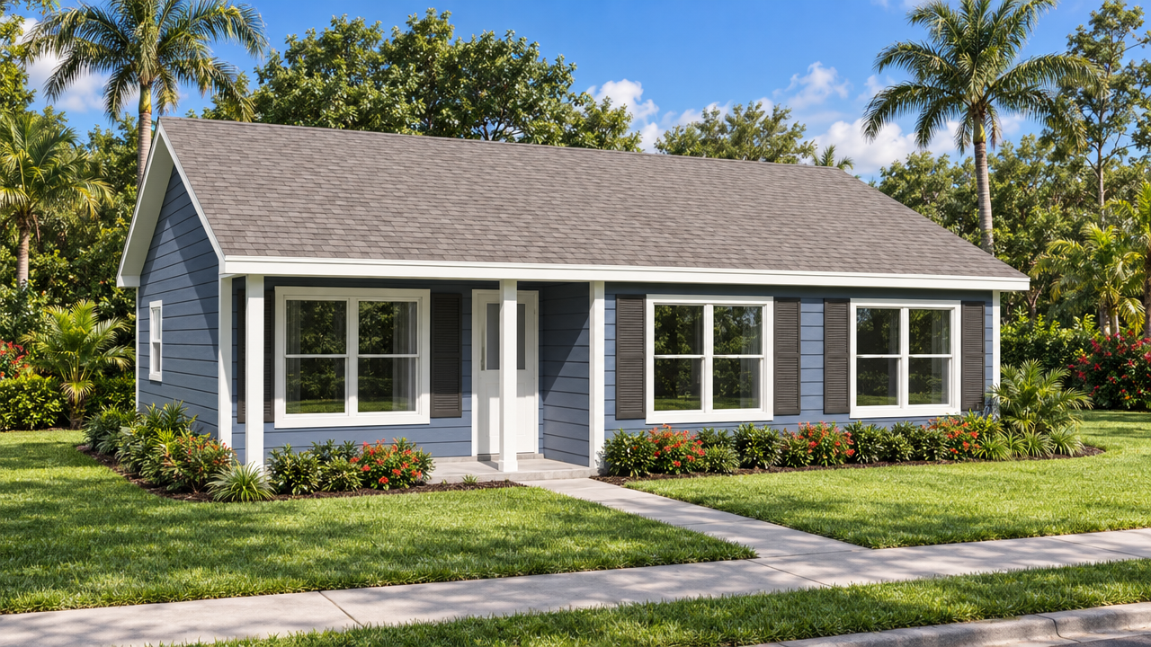 The Perry home plan exterior rendering by Quality Family Homes