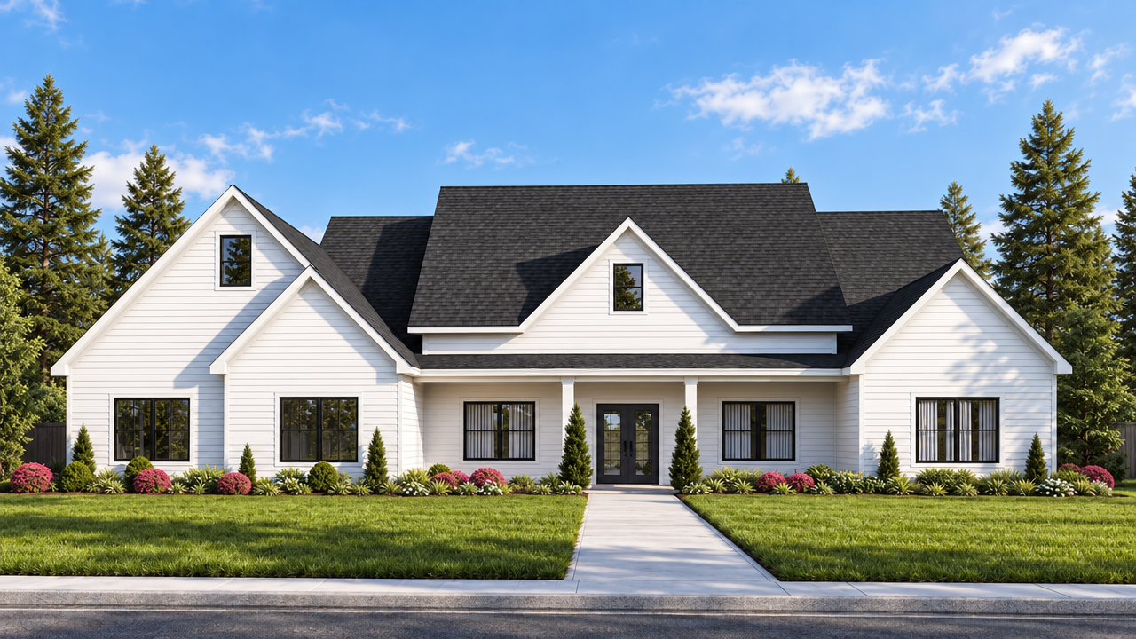 The Savannah home plan exterior rendering by Quality Family Homes