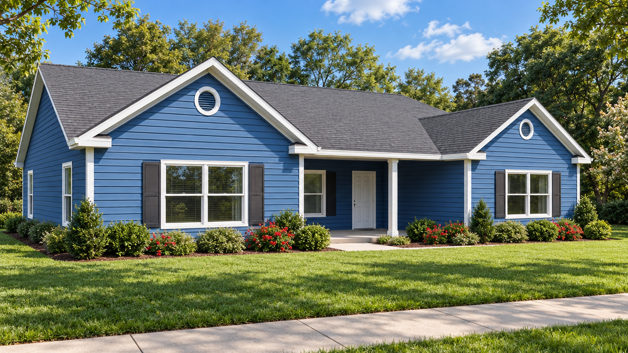 The Woodville home plan exterior rendering by Quality Family Homes