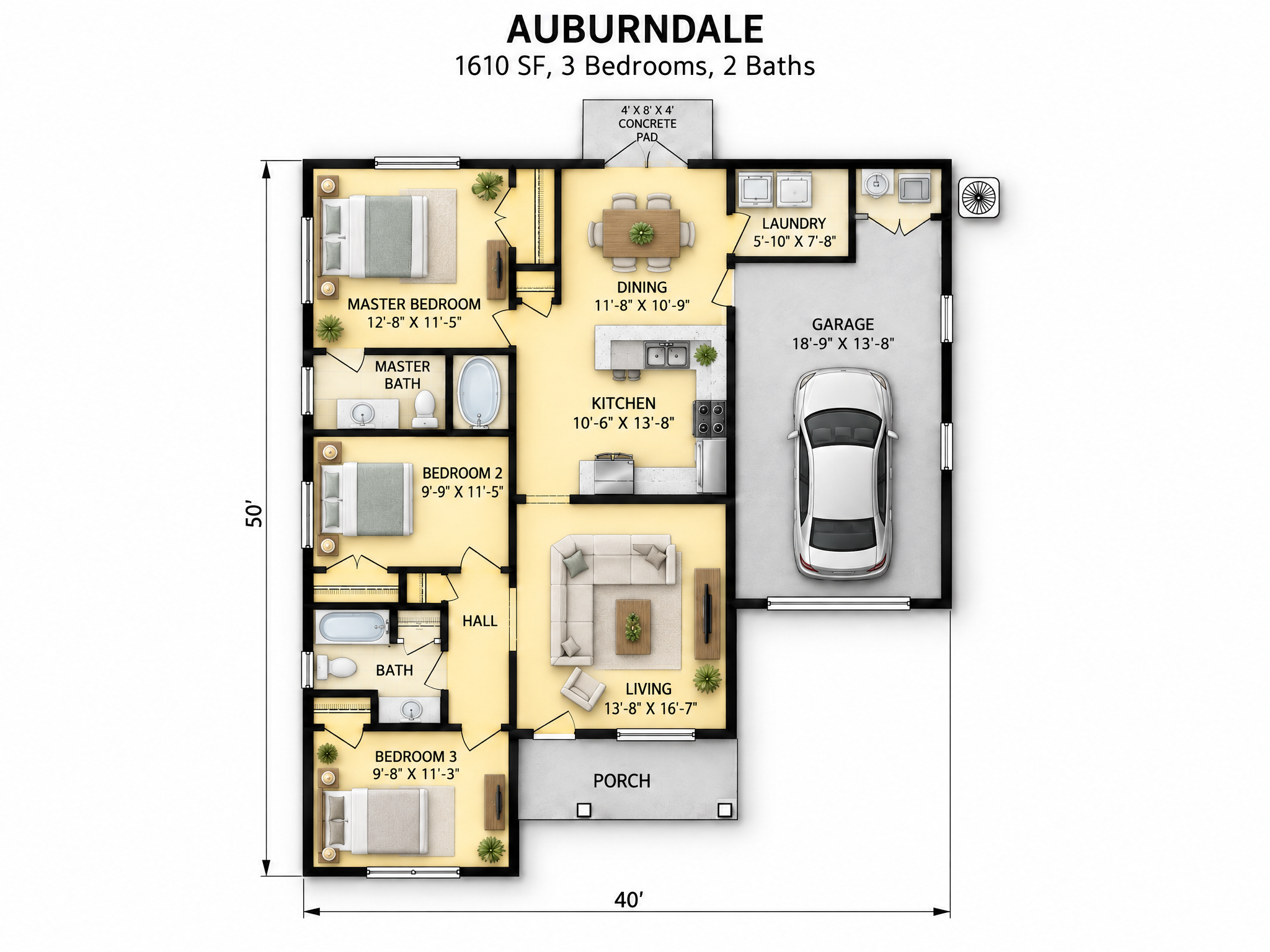 The Auburndale floor plan by Quality Family Homes