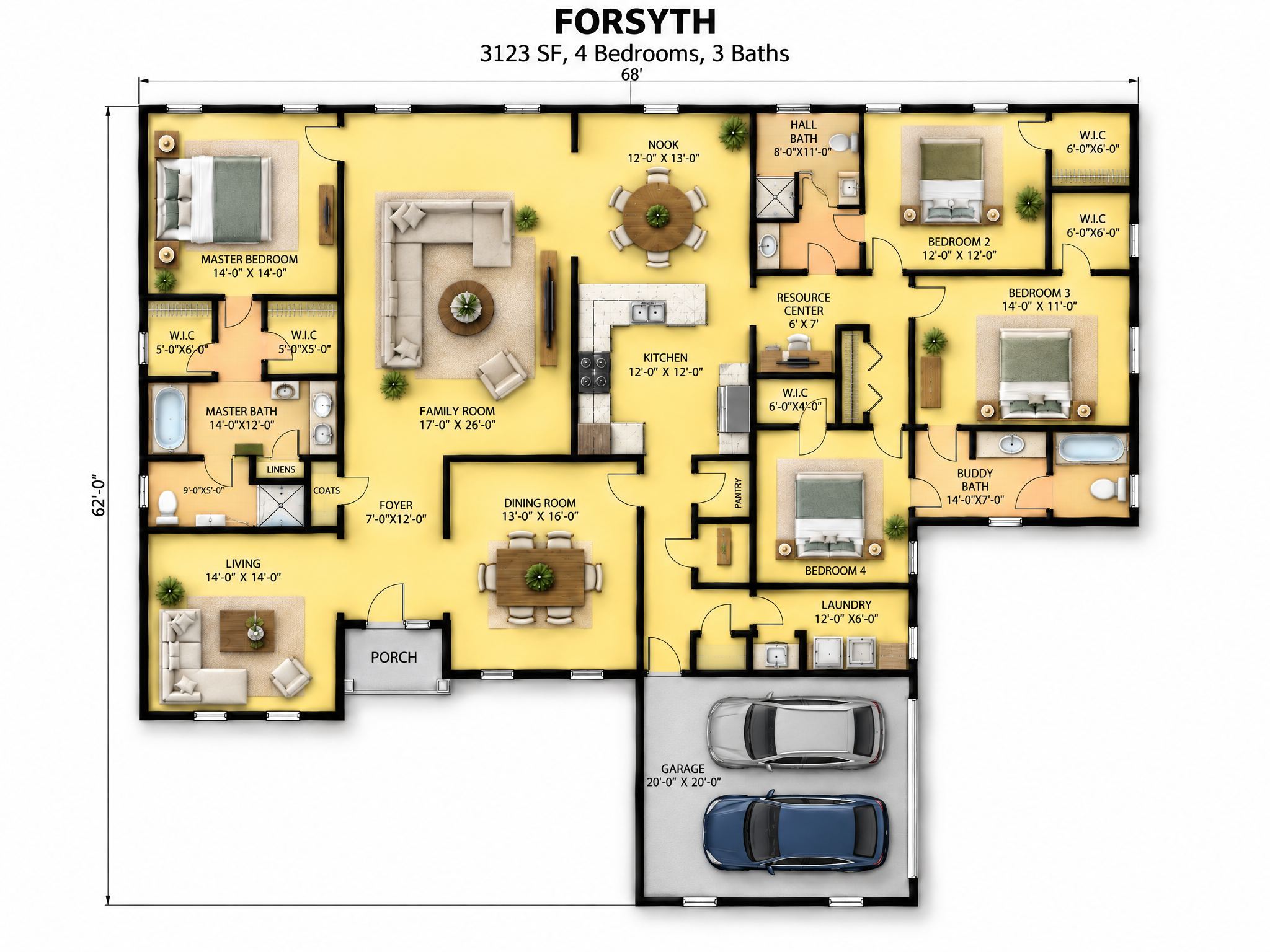 The Forsyth floor plan by Quality Family Homes