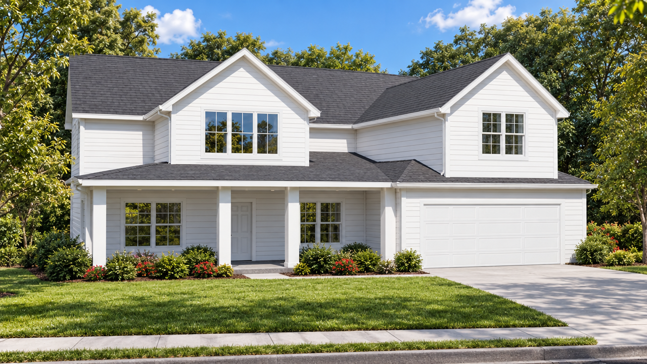 The Kennesaw home plan exterior rendering by Quality Family Homes